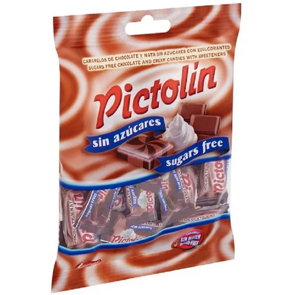 Pictolin cukormentes csokoládés ízesítésű, tejszínes cukorka édesítőszerrel 65g