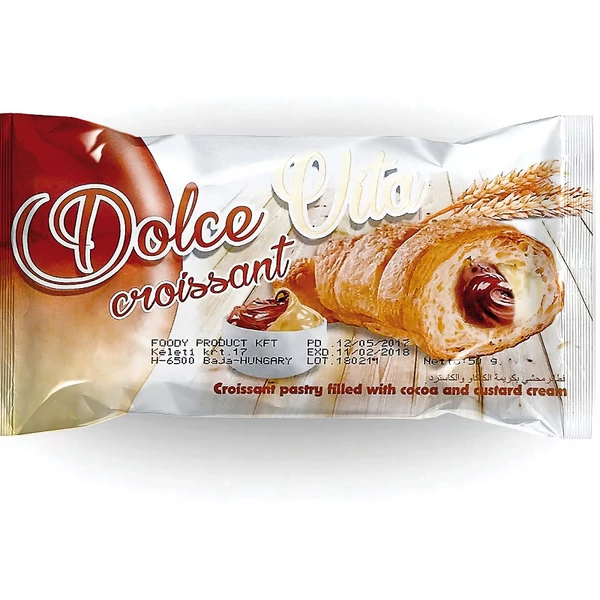 Dolce Vita csoki és vanília ízű croissant 50g
