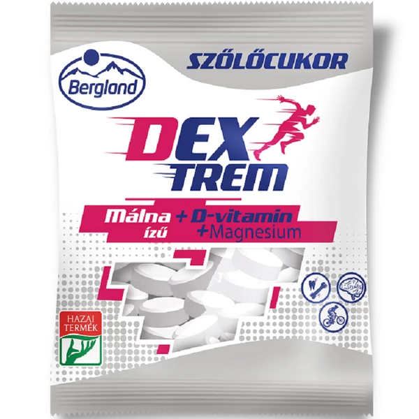 Bergland szőlőcukor málna ízben 70g