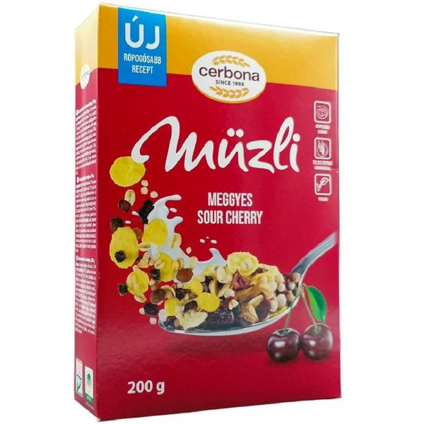 Cerbona piros gyümölcsös műzli 200 g