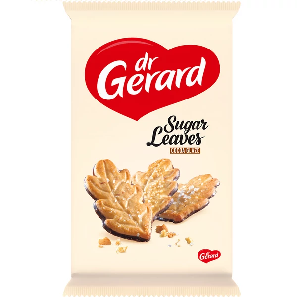 Dr. Gerard Sugar Leaves keksz cukorszórattal és kakaós bevonattal 165 g
