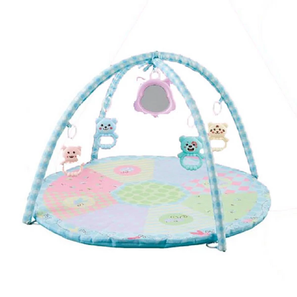Macis bébi játszó szőnyeg kék színben