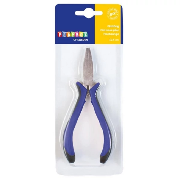 PlayBox: Lapos fogó gumírozott fogóval 12,5cm-es