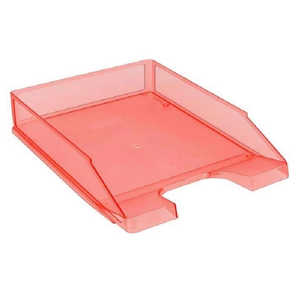 Spirit: Piros színű áttetsző irattálca A4-es