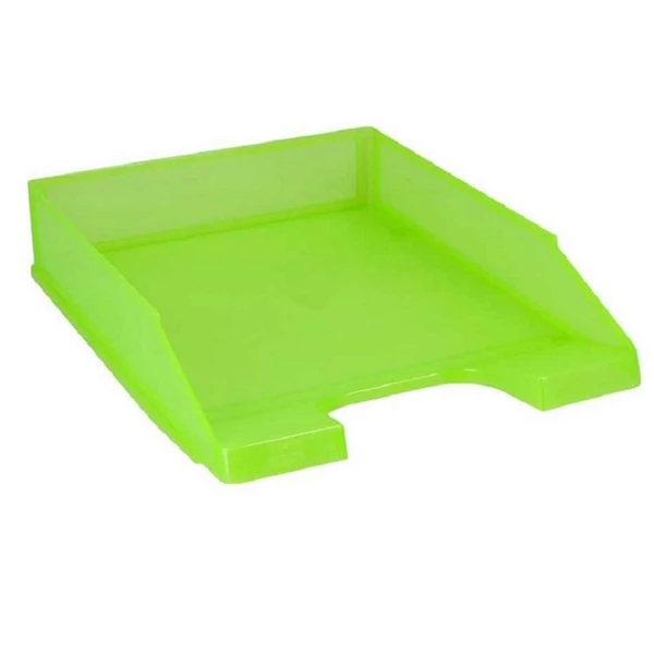 Spirit: Világoszöld színű áttetsző irattálca A4-es