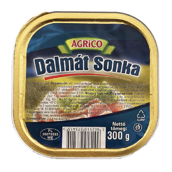 Agrico dalmát sonka vagdalt 300 g