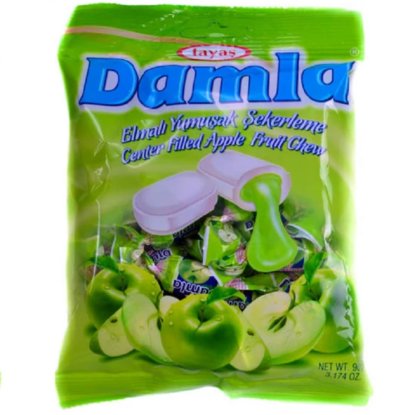 Damla zöldalma ízű cukorka 90g