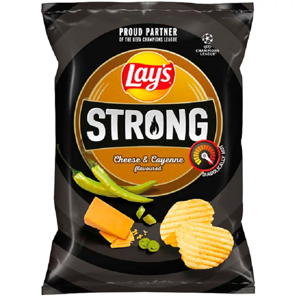 Lay's Strong sajt és cayenne ízű burgonyachips 55g