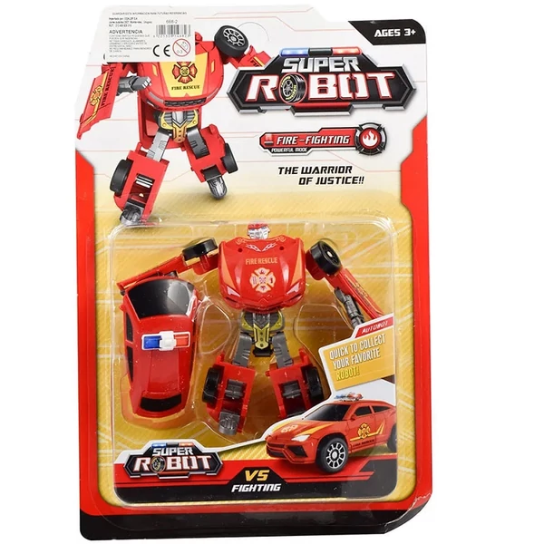 Játék robottá alakítható rendőrautó kétféle változatban BZ3166