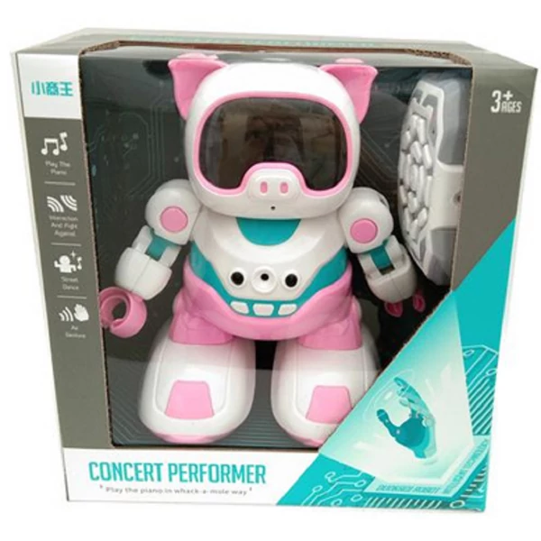 Távirányítós táncoló robot malac hanggal 20cm