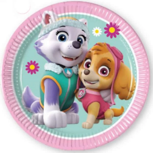 Party papírtányér 8db 23cm mancsőrjáratos mintával