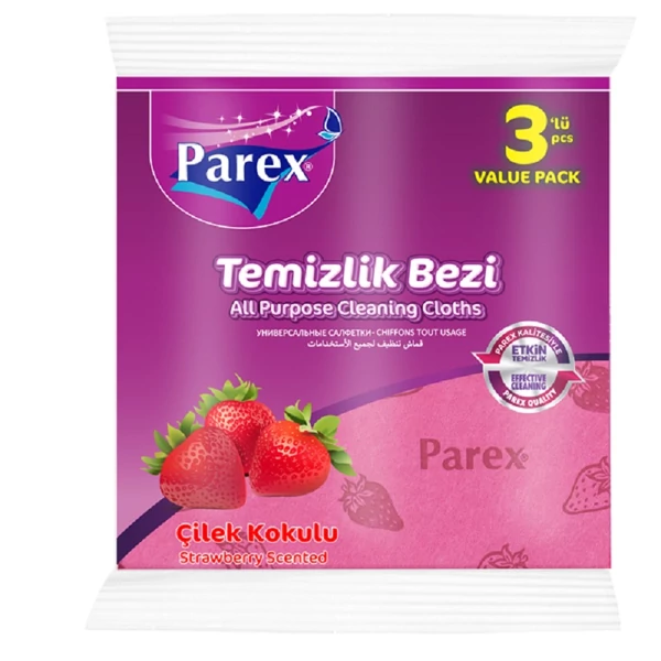 Parex univerzális törlőkendő eper illatban 3db-os kiszerelésben 