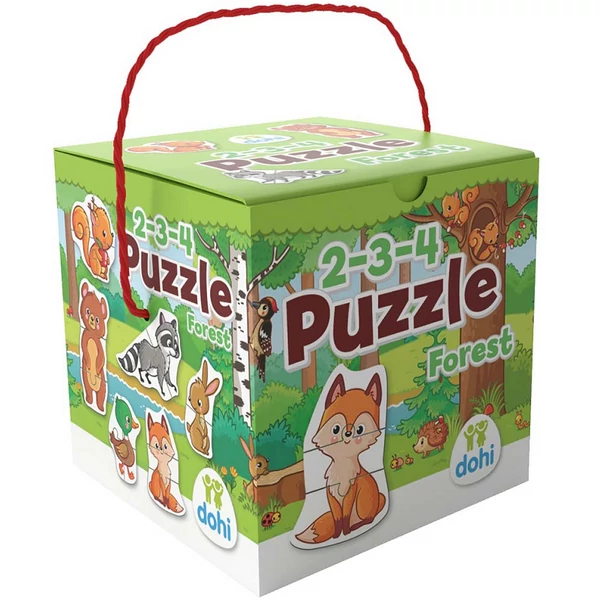 2-3-4 Darabos Puzzle - Erdő állatai