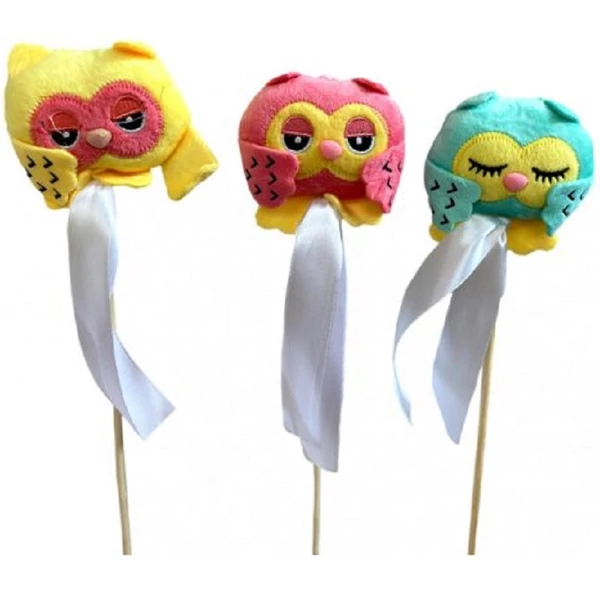 Ballagási pálcás bagoly plüss többféle színben