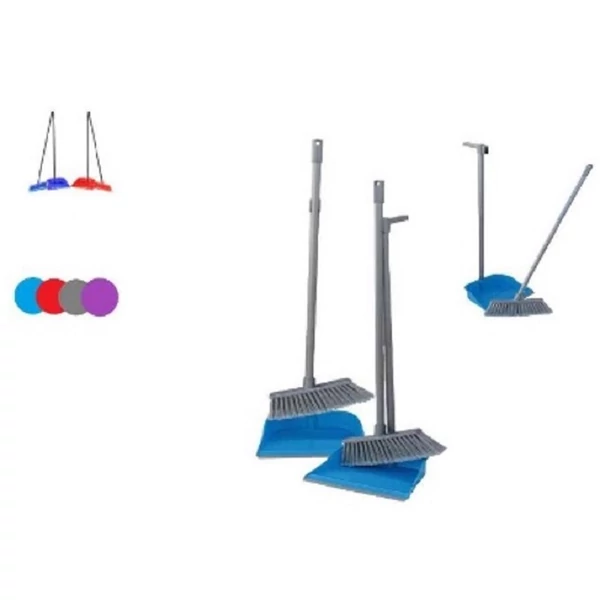 Szemeteslapát hosszú nyéllel és partvissal ART390-C - csak egyedi szállítással vagy személyes átvétellel