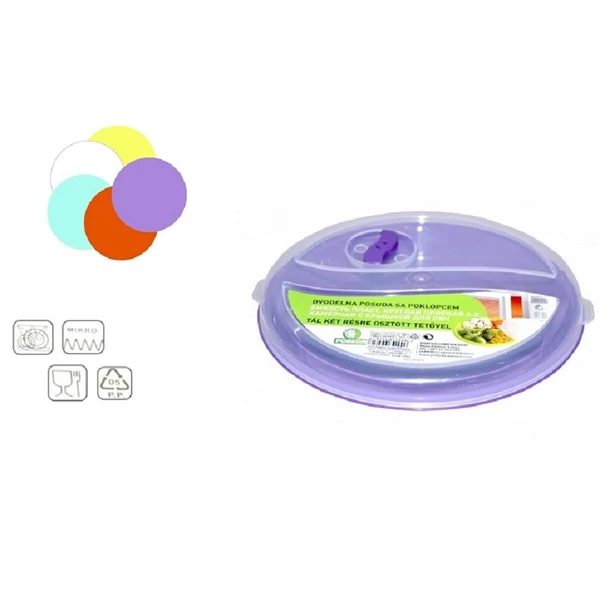 Mikrotányér fedővel