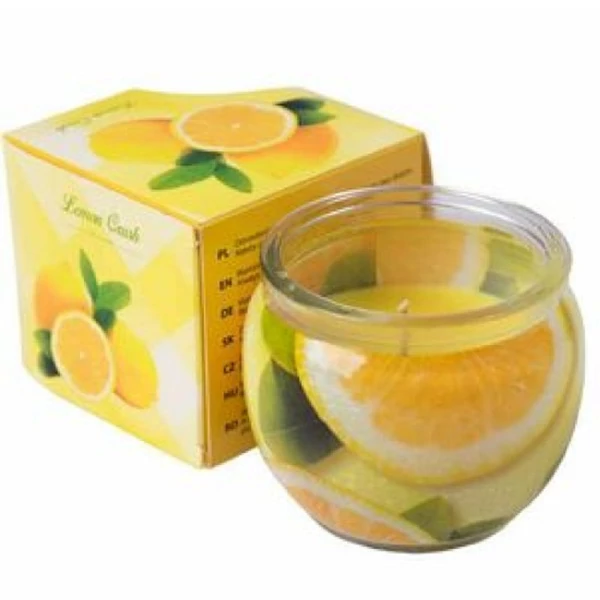 Poharas illatgyertya citrom illatban 70g 97051