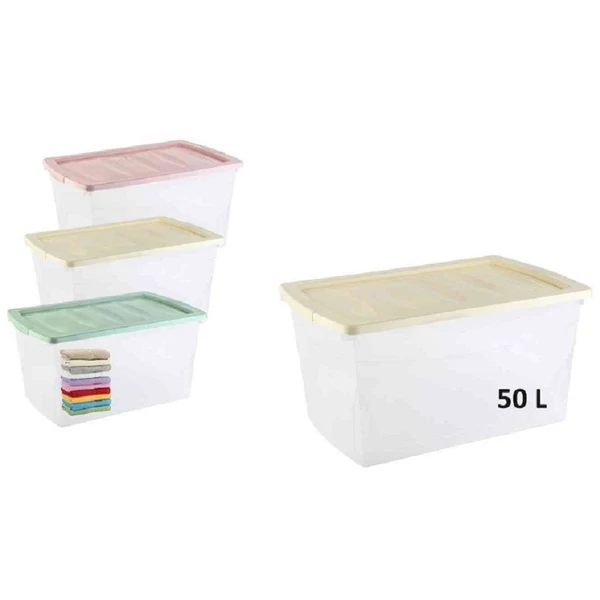 Kerekes tárolódoboz 50L többféle színben 