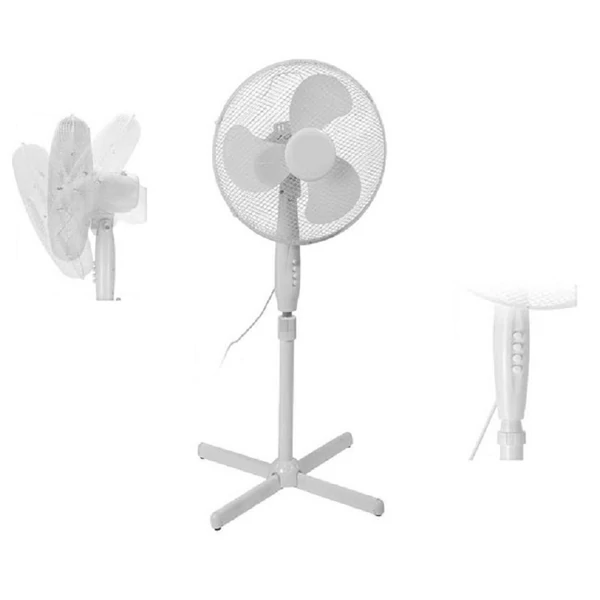 Álló ventilátor fehér színben 40cm