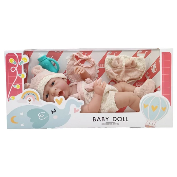 Játék hagyományos csecsemőbaba kiegészítőkkel 35cm BA9656