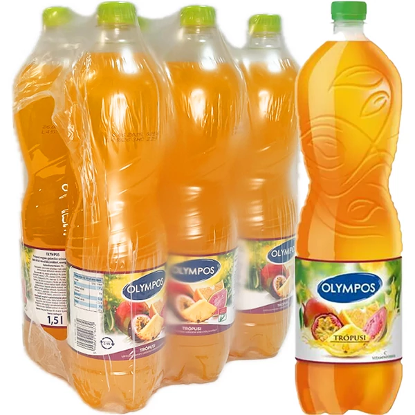Olympos Trópusi szénsavmentes üdítőital édesítőszerekkel 1,5 l - csak egyedi szállítással vagy személyes átvétellel
