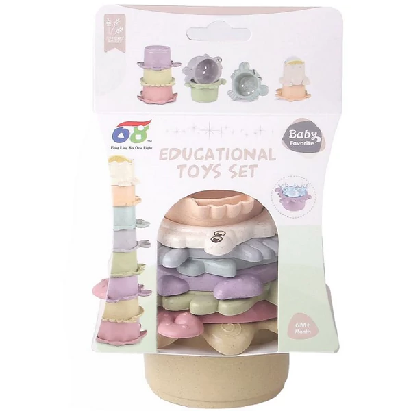 Játék kifolyós edény toronyépítő BB5616