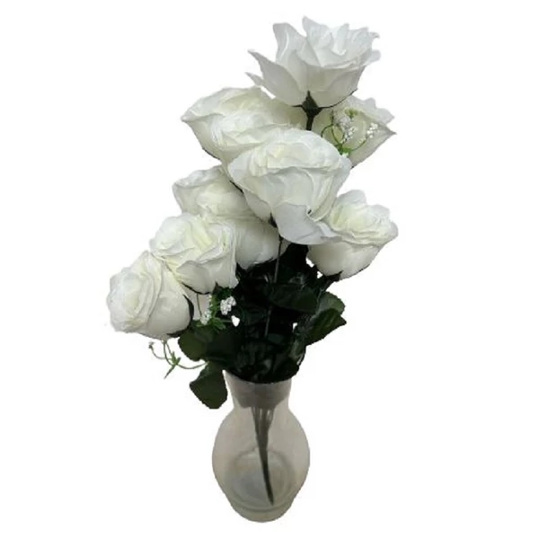 Művirág rózsacsokor 12 fejes M0701