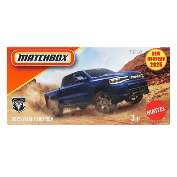 Matchbox: Papírdobozos 2025 Dodge RAM 1500 REV kisautó 1/64 - Mattel