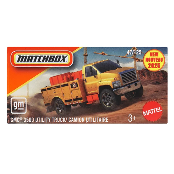Matchbox: Papírdobozos GMC 3500 Utility Truck kisautó 1/64 - Mattel