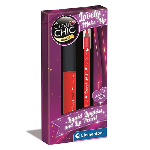 Crazy Chic: Cherry szájfény és szájkontúrceruza szett - Clementoni
