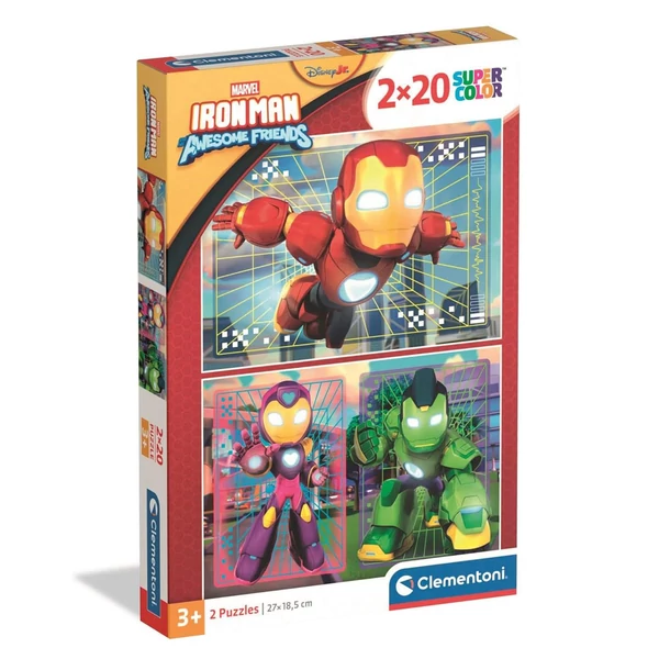 Vasember csodálatos barátai 2x20db-os Supercolor puzzle - Clementoni