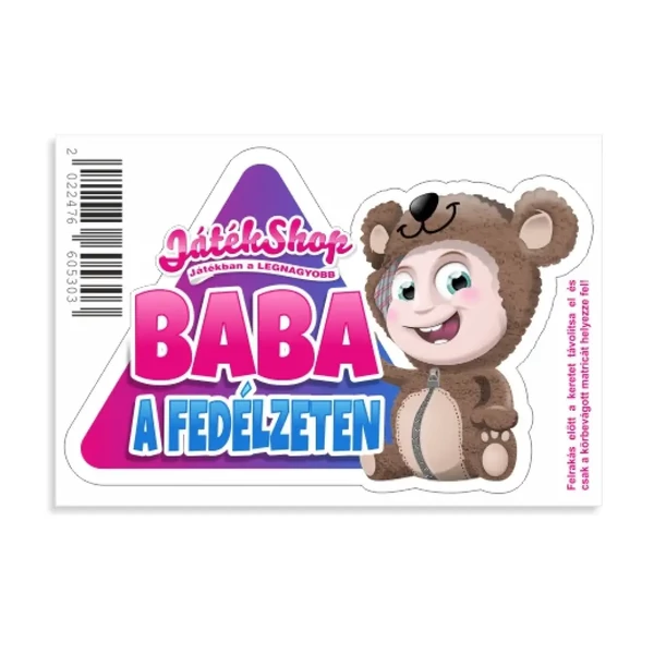 Baba a fedélzeten matrica