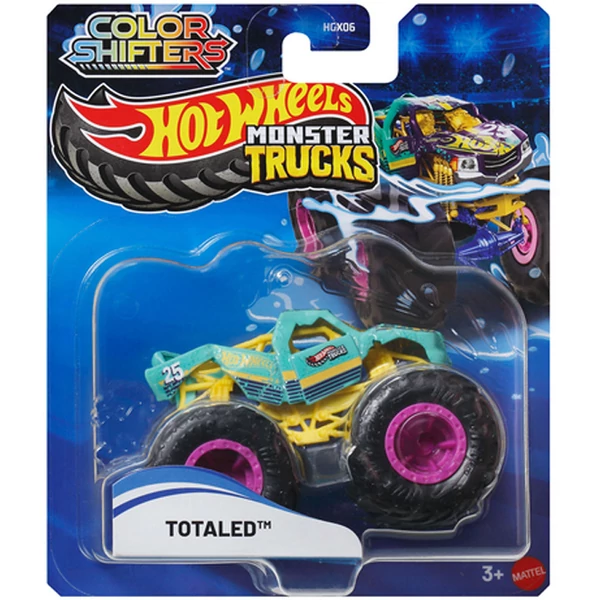 Hot Wheels Monster Truck: Totaled színváltós kisautó 1/64 - Mattel