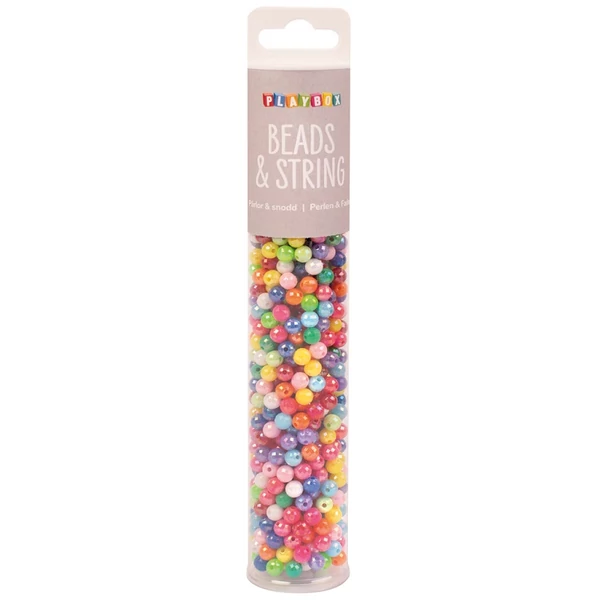 PlayBox: Színes kristály hatású fűzhető gyöngyök 650db-os szett