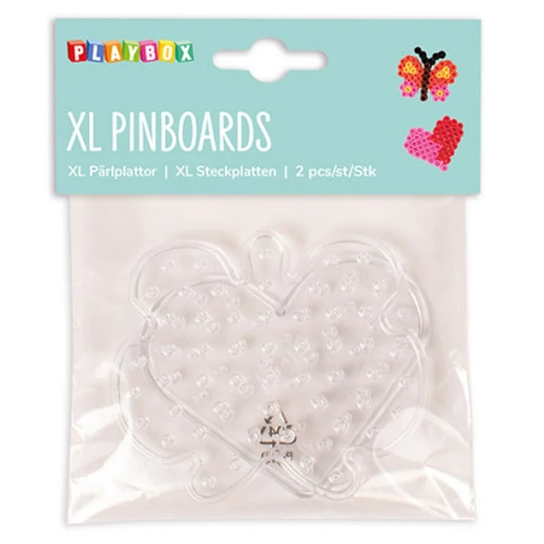 PlayBox: Vasalható gyöngy alaplap szív és pillangó formával 2db-os szett