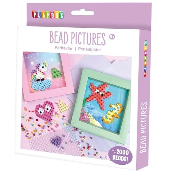 PlayBox: Vasalható gyöngyképkészítő kreatív szett - Unikornis