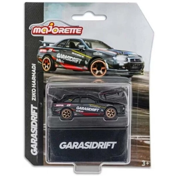 Majorette – Nissan Skyline R34 GarasiDrift Ziko Harnadi 1:64 méretarányú kisautó - Simba Toys