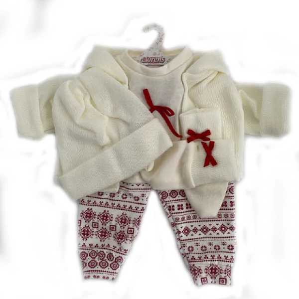 Llorens: Babaruha szett macis és nyuszis nadrággal 43cm-es babákra