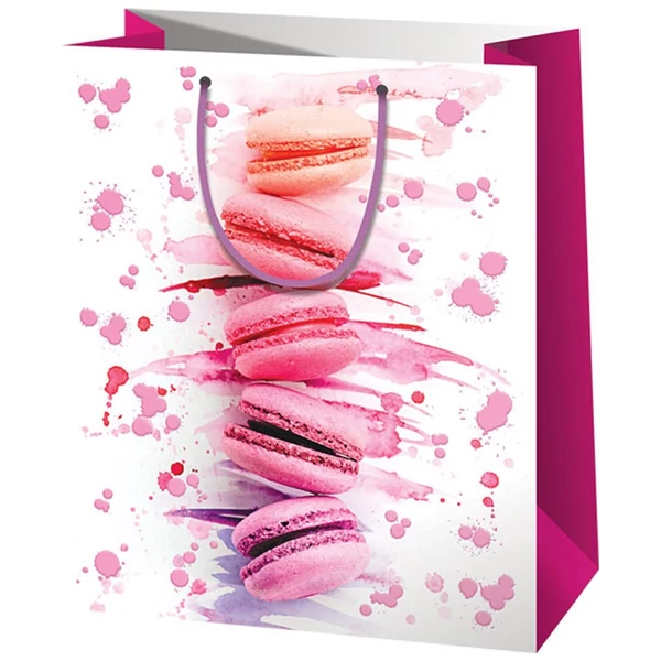 Cardex: Rózsaszín macaron exkluzív közepes méretű ajándéktáska 18x23x10cm