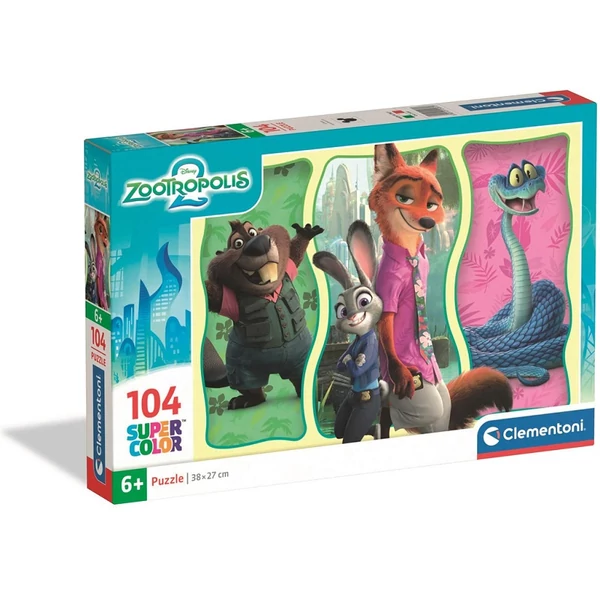 Zootropolis 2 104 db-os Super Color Puzzle - Clementoni