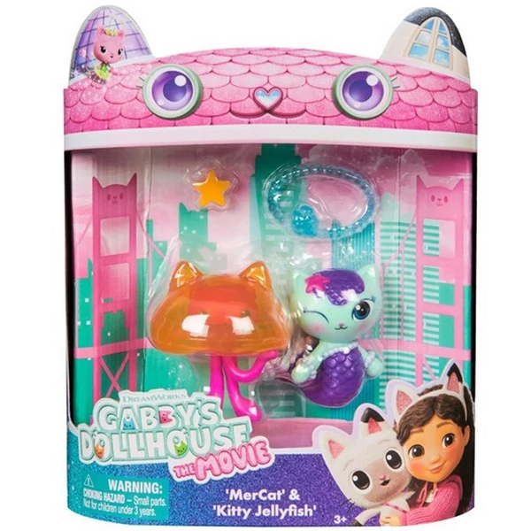 Gabi babaháza mozi - Mercat És Kitty Jellyfish 2-es figura csomag - Spin Master