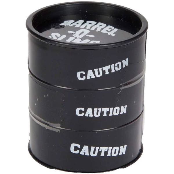 Fekete slime mini olajoshordóban