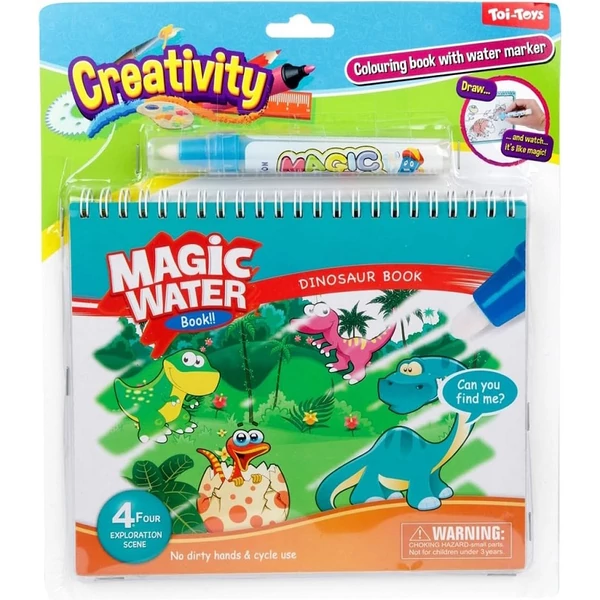 Vízzel színezhető foglalkoztató füzet - Dinók