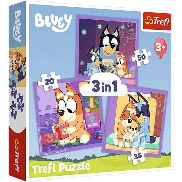 Bluey 3 az 1-ben 20-36-50db-os puzzle - Trefl