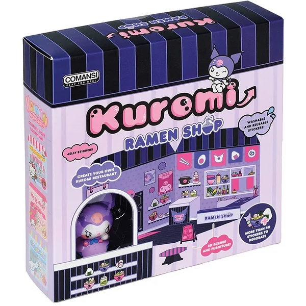 Hello Kitty: Kuromi Ramen Shop figura matricázható házzal - Comansi