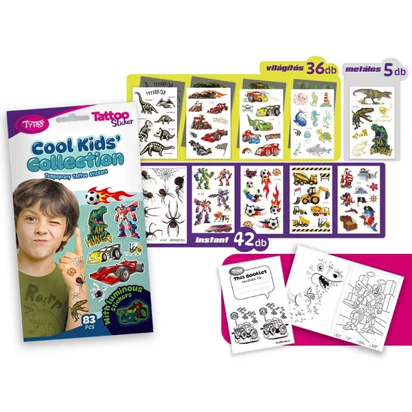 TyToo: Cool Kids' Collection Tetoválás Matrica Szett