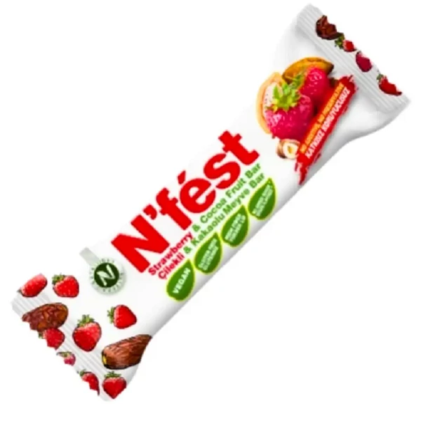 Nfest Strawberry Cocoa Fruit Bar - Epres és kakaós gyümölcs szelet 40g