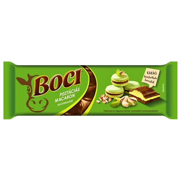 Boci pisztáciás macaron tejcsokoládé 280 g