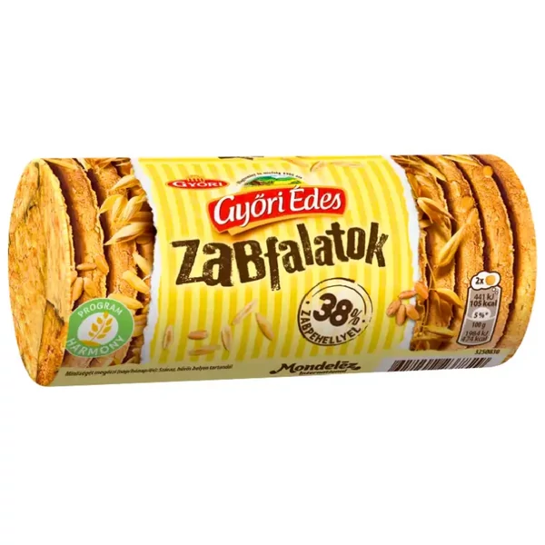 Győri Édes Zabfalatok zabpelyhes, omlós keksz 188 g