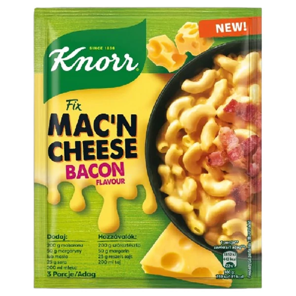 Knorr Mac'n Cheese bacon alap 33g